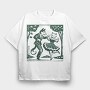 Dancing Foxes Tote, Tricou Oversize Barbati (Unisex)