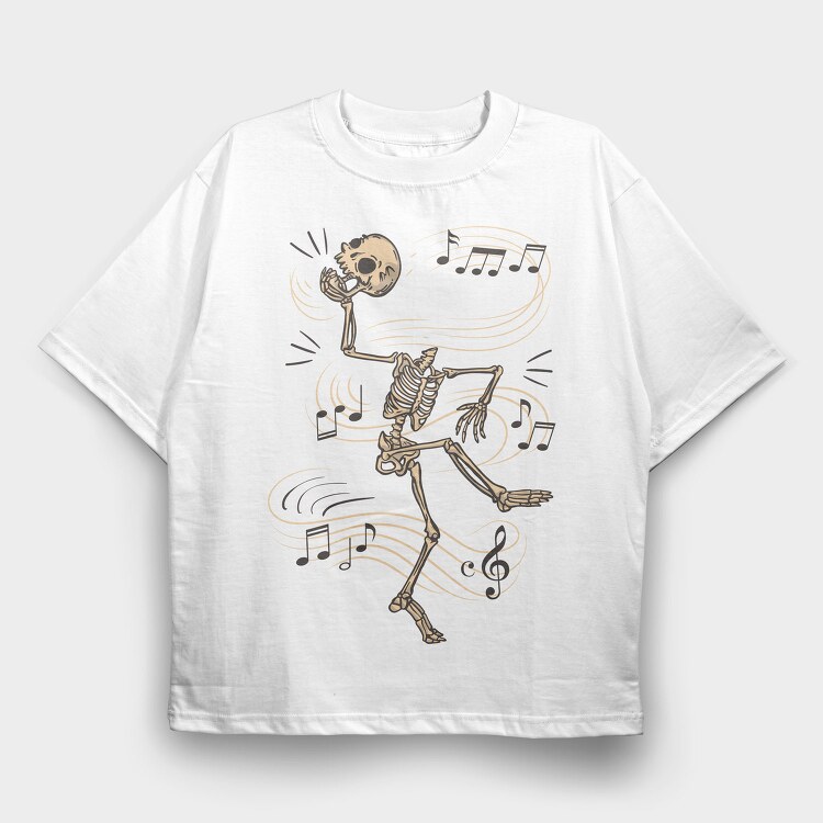 Dancing Skeleton Headless, Tricou Oversize Barbati (Unisex)