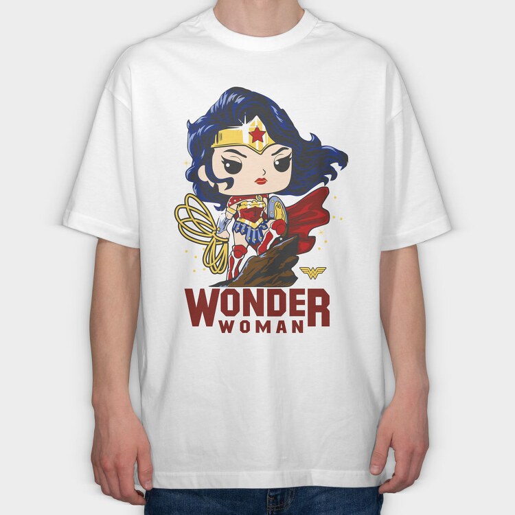Wonder Woman Comics, Tricou Oversize Barbati (Unisex)