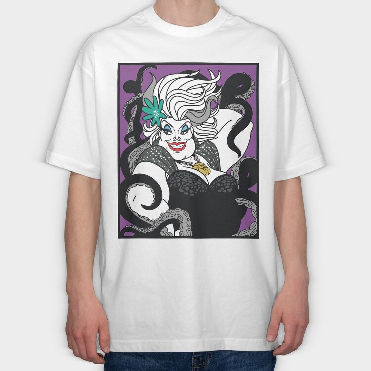 Villanas Disney Ursula C, Tricou Oversize Barbati (Unisex)