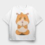 Cute Guinea Pig Yoga, Tricou Oversize Barbati (Unisex)