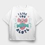 Cute Happy Baby Axolotl, Tricou Oversize Barbati (Unisex)