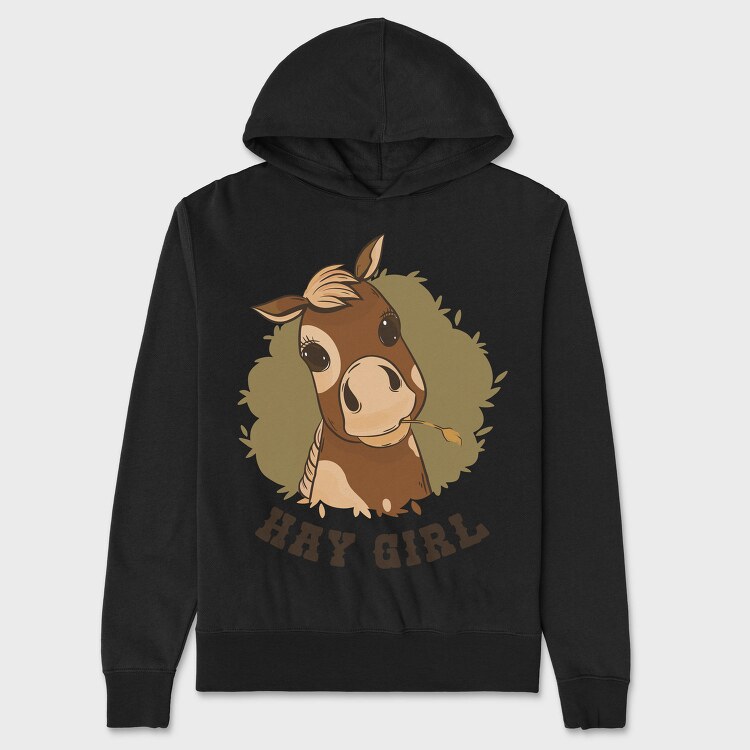 Cute Horse, Hanorac Oversize Barbati (Unisex)