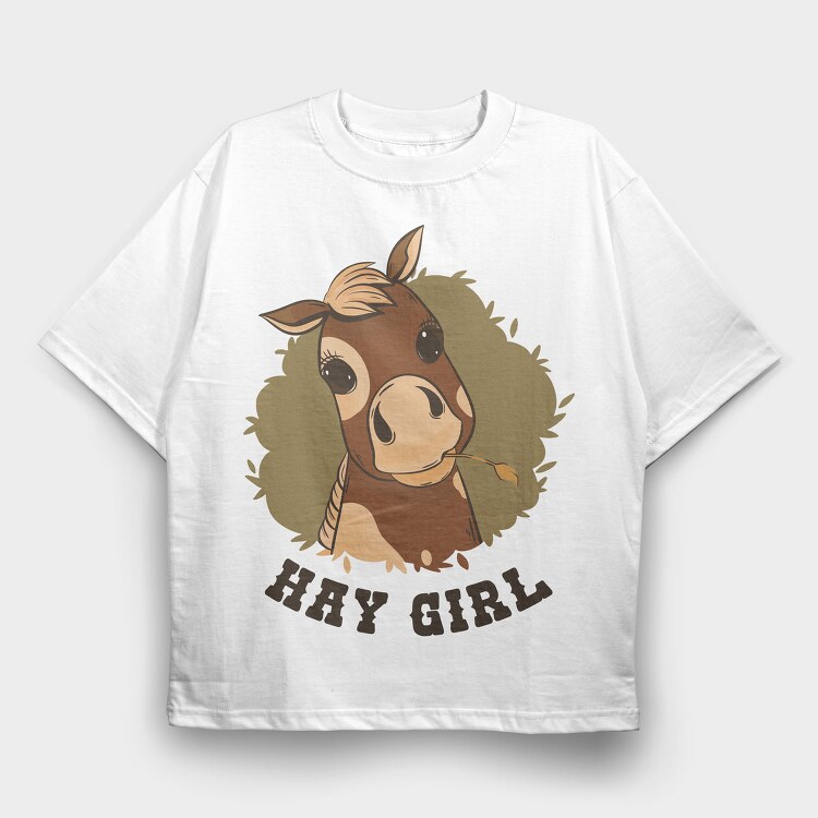 Cute Horse, Tricou Oversize Barbati (Unisex)