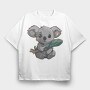 Cute Koala Australian Eucaliptus, Tricou Oversize Barbati (Unisex)