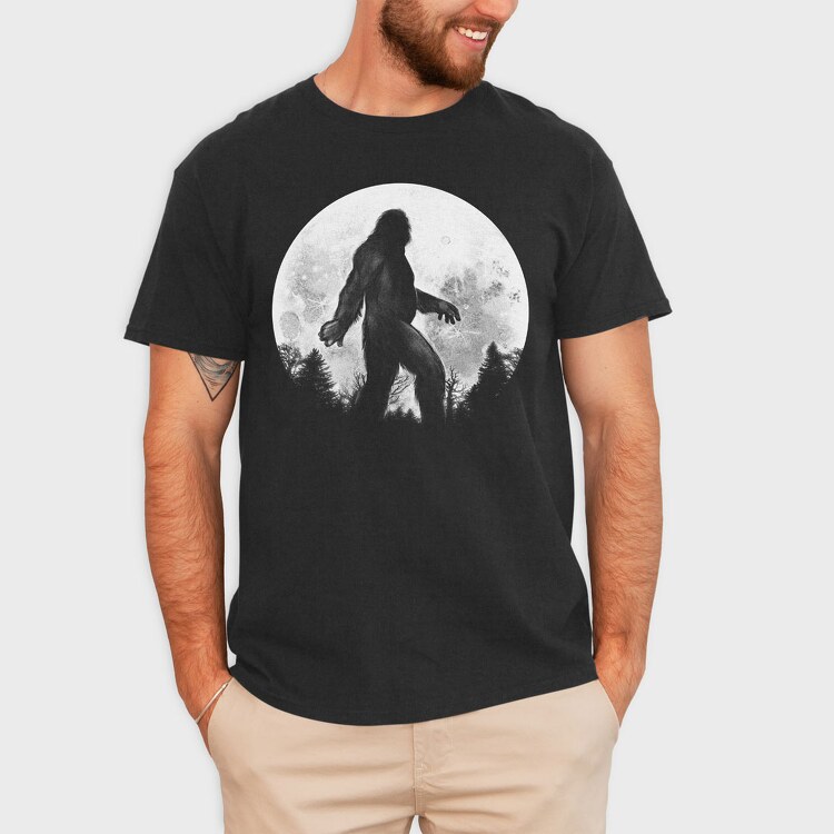 Big Foot Moon Monochrome, Tricou Barbati (Unisex)