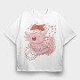 Axolotl Christmas Lights, Tricou Oversize Barbati (Unisex)