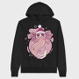 Axolotl In Christmas Hat, Hanorac Oversize Barbati (Unisex)