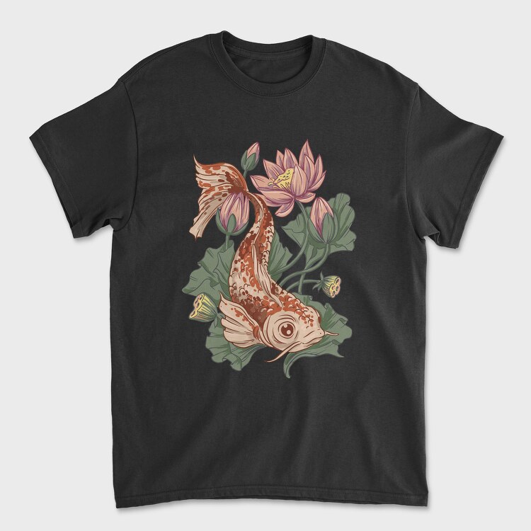 Koi Lotus, Tricou Barbati (Unisex)