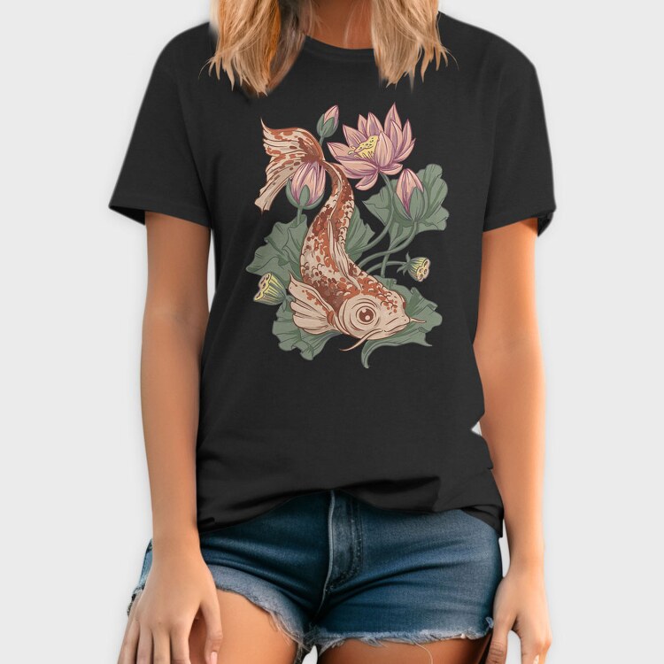 Koi Lotus, Tricou Barbati (Unisex)