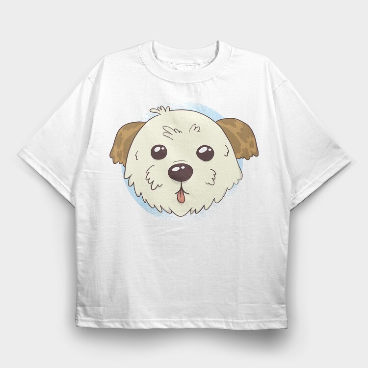 Cute Morkie Dog, Tricou Oversize Barbati (Unisex)