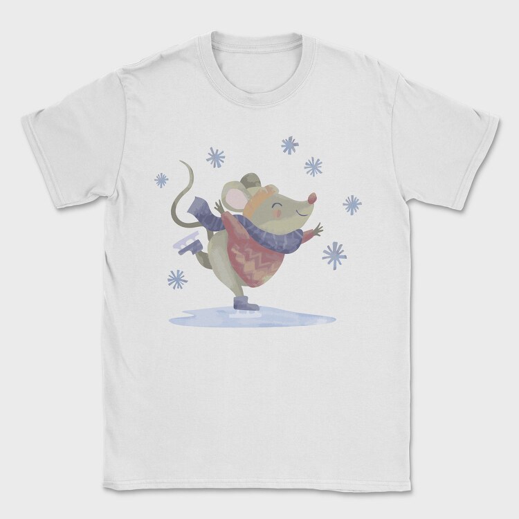 Cute Mouse Skating Mug, Tricou Barbati (Unisex)