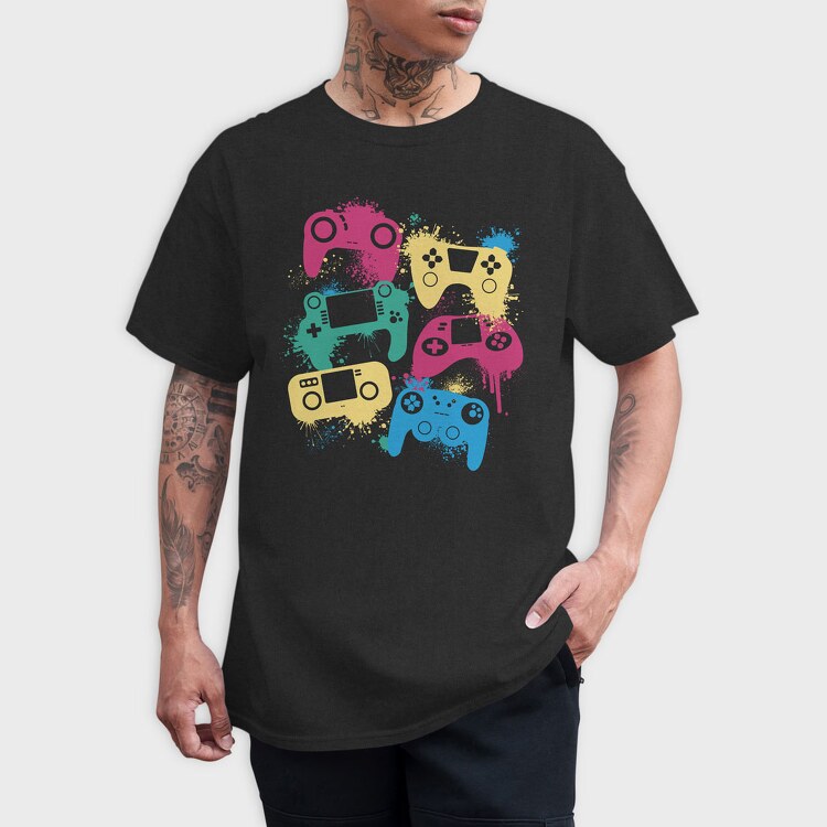 Gaming Joysticks, Tricou Barbati (Unisex)