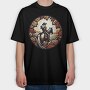 Autumn Cowgirl, Tricou Oversize Barbati (Unisex)