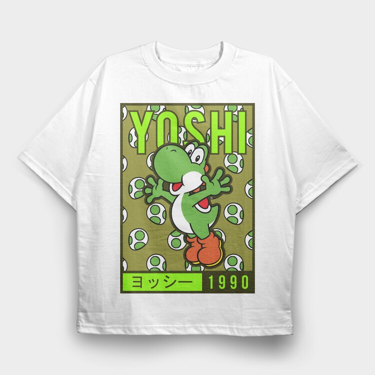 Yoshi Mario Bros, Tricou Oversize Barbati (Unisex)
