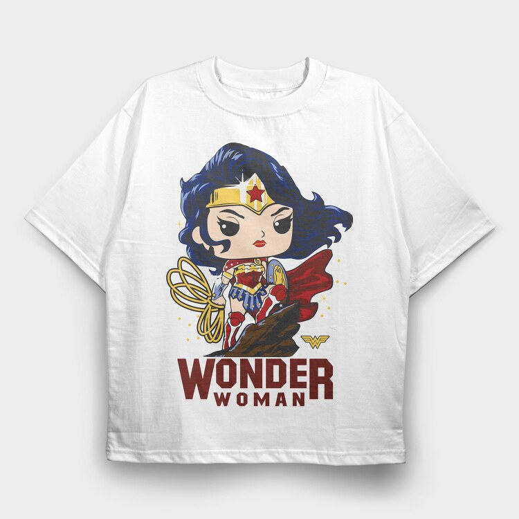 Wonder Woman Comics, Tricou Oversize Barbati (Unisex)