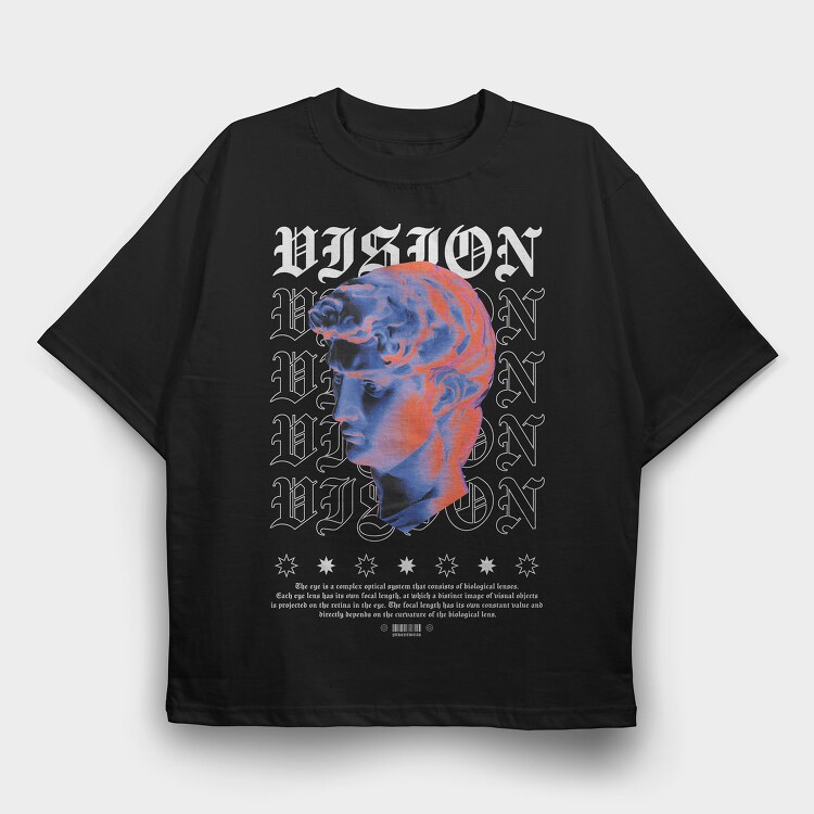 Vision 2, Tricou Oversize Barbati (Unisex)