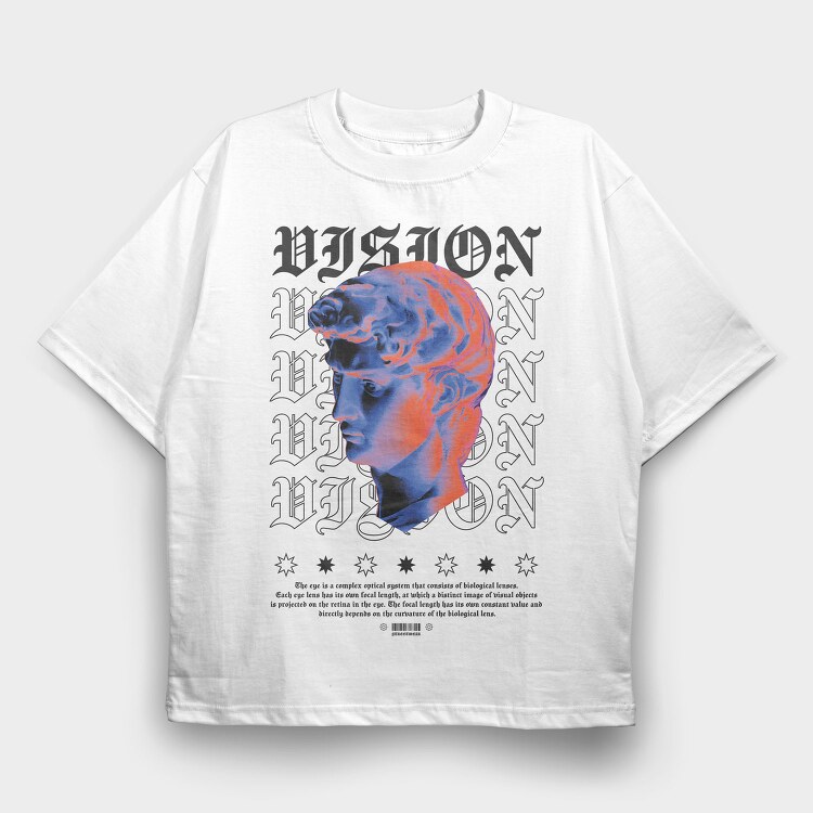 Vision 1, Tricou Oversize Barbati (Unisex)