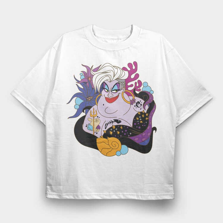 Villanas Disney Ursula D, Tricou Oversize Barbati (Unisex)