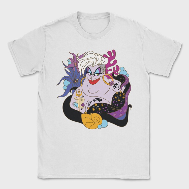 Villanas Disney Ursula D, Tricou Barbati (Unisex)