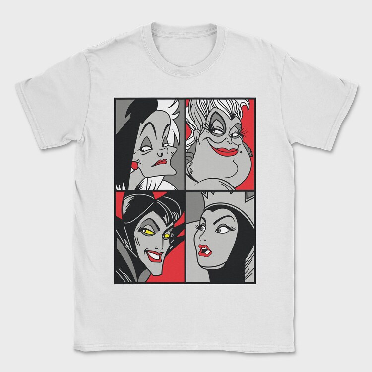 Villanas Disney Pop Art, Tricou Barbati (Unisex)