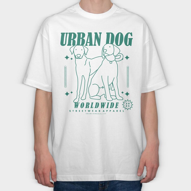 Urban Dog 2, Tricou Oversize Barbati (Unisex)