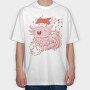 Axolotl Christmas Lights, Tricou Oversize Barbati (Unisex)