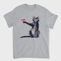 Cat With Martini Throw Pillow Black, Tricou Barbati (Unisex)