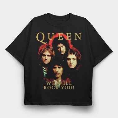 Queen, Tricou Oversize Barbati (Unisex)