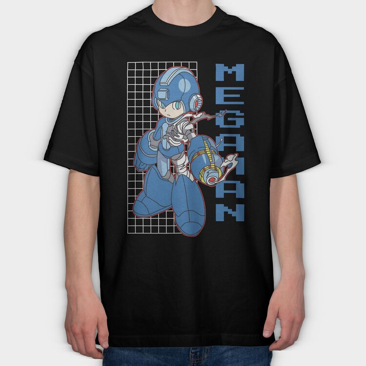 Video Game Mega Man, Tricou Oversize Barbati (Unisex)