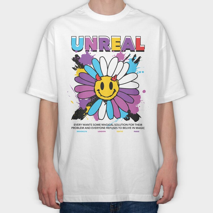 Unreal 2, Tricou Oversize Barbati (Unisex)