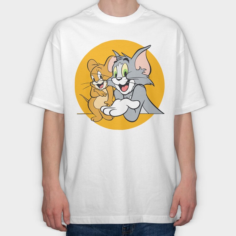 Tom and Jerry 5, Tricou Oversize Barbati (Unisex)