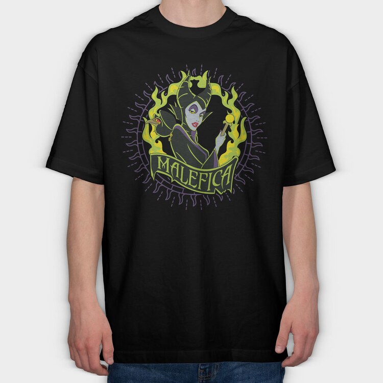 Villanas Disney Malefica A, Tricou Oversize Barbati (Unisex)