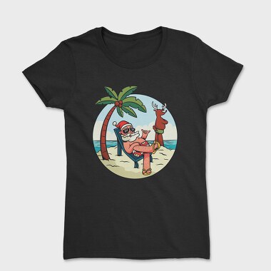 Beach Summer Santa Claus, Tricou Femei