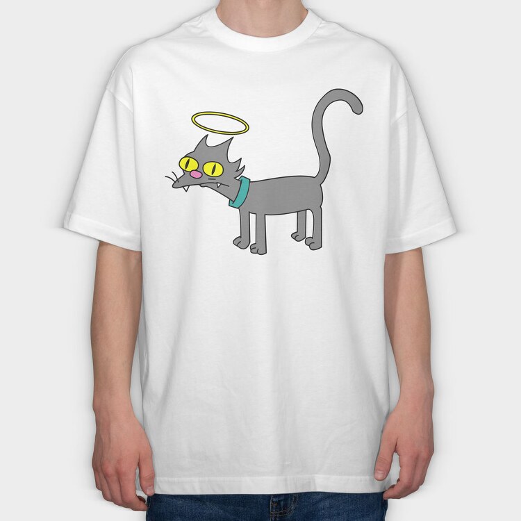 Vector Simpsons Cat2, Tricou Oversize Barbati (Unisex)
