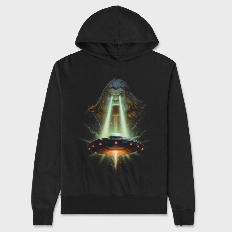 Bigfoot And Ufo, Hanorac Oversize Barbati (Unisex)