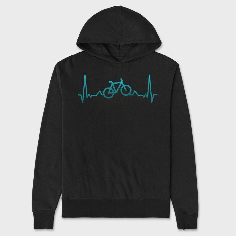 Bike Heartbeats, Hanorac Oversize Barbati (Unisex)