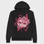 Cherry Blossom Japanese Mask Japan, Hanorac Oversize Barbati (Unisex)