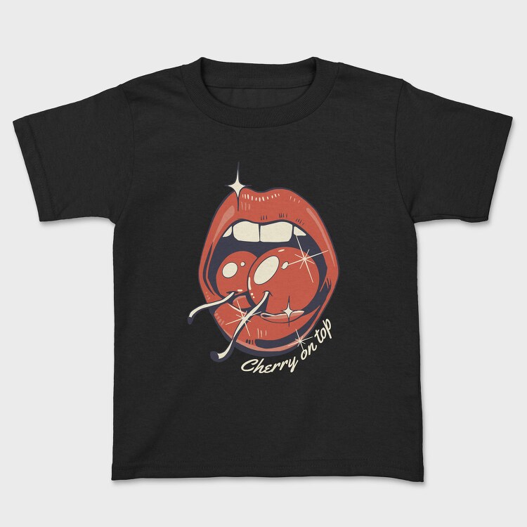 Cherry On Top Lips Kitsch, Tricou Copii