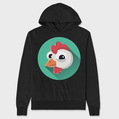 Chicken Icon Art, Hanorac Oversize Barbati (Unisex)