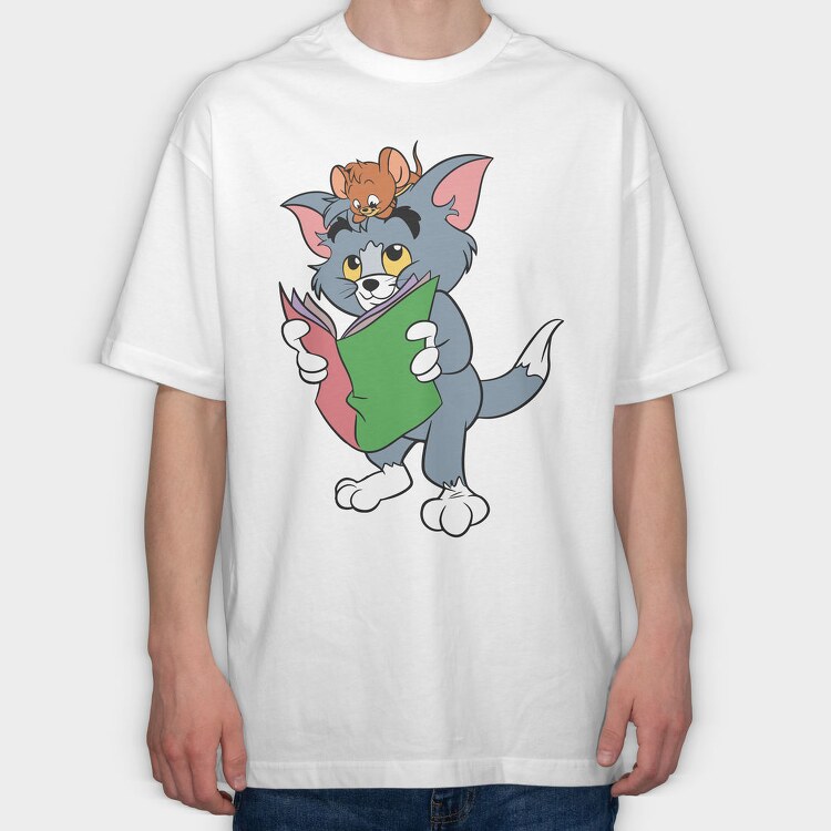 Tom and Jerry 25, Tricou Oversize Barbati (Unisex)