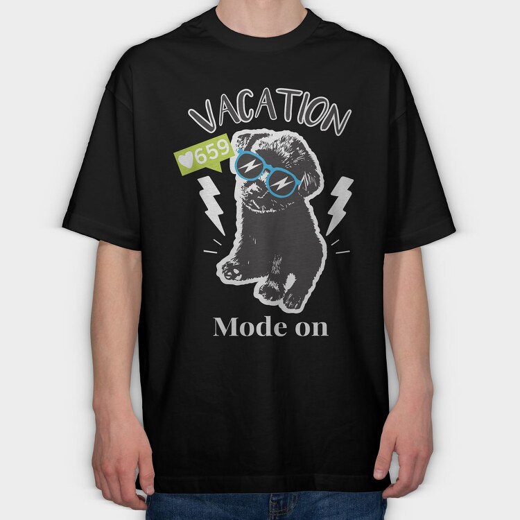 Vacantion, Tricou Oversize Barbati (Unisex)