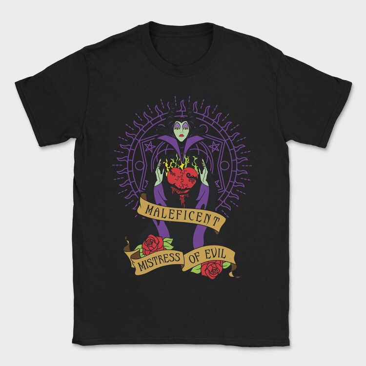 Villanas Disney Malefica C, Tricou Barbati (Unisex)