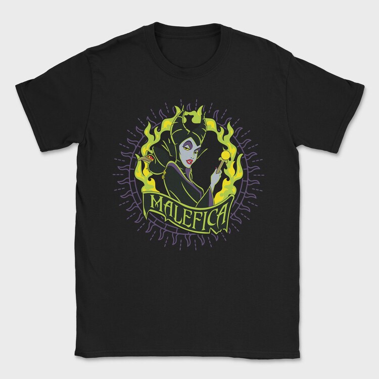 Villanas Disney Malefica A, Tricou Barbati (Unisex)