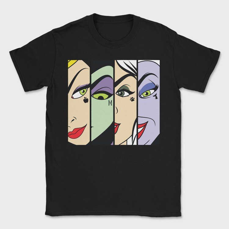 Villanas Disney Faces, Tricou Barbati (Unisex)