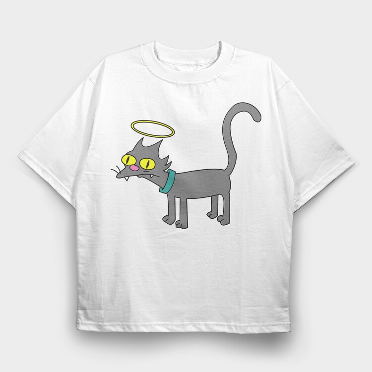 Vector Simpsons Cat2, Tricou Oversize Barbati (Unisex)