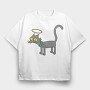 Vector Simpsons Cat2, Tricou Oversize Barbati (Unisex)