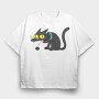 Vector Simpsons Cat, Tricou Oversize Barbati (Unisex)