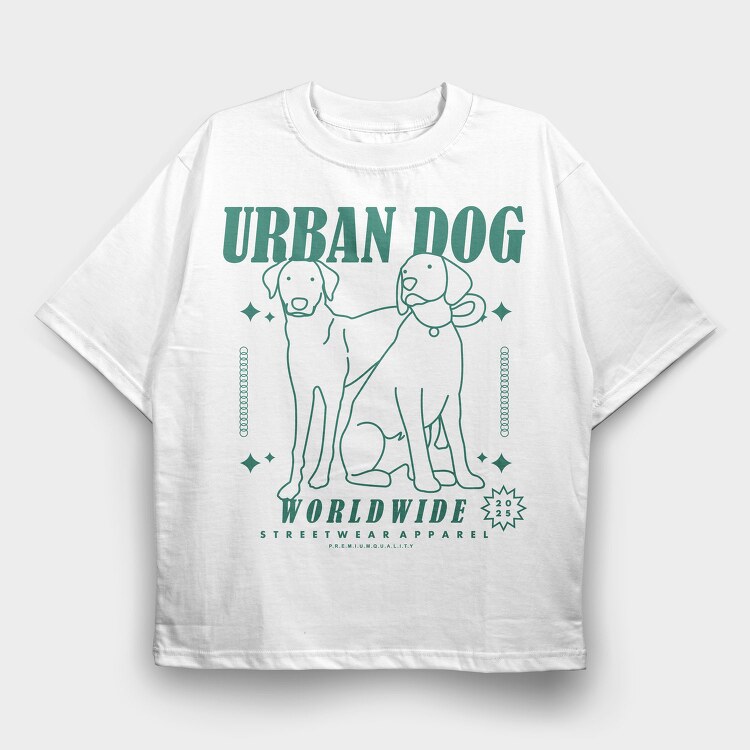 Urban Dog 2, Tricou Oversize Barbati (Unisex)