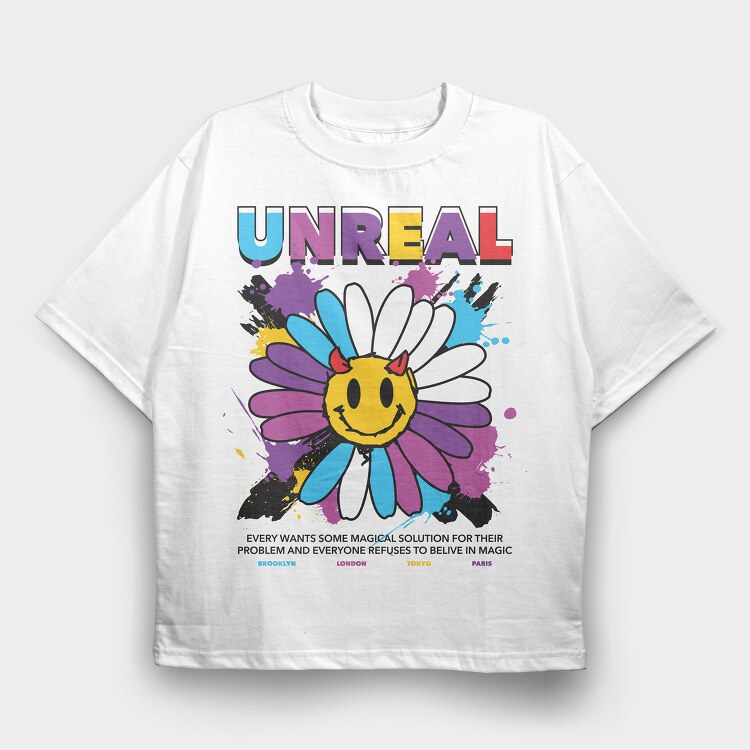 Unreal 2, Tricou Oversize Barbati (Unisex)